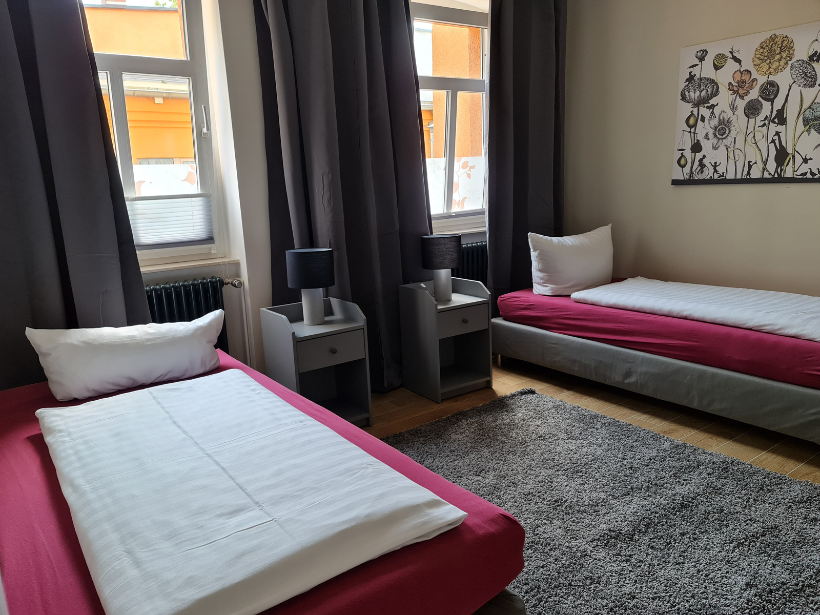 Schlafzimmer mit zwei Betten Appartement 50