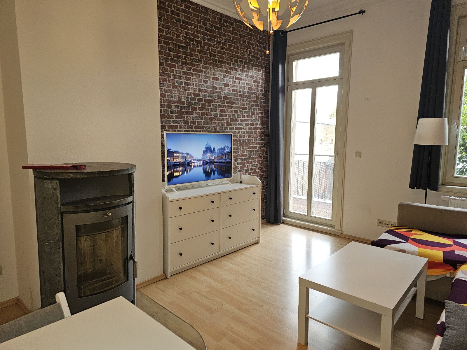 Wohnbereich einer Ferienwohnung in Weimar nahe Bauhaus-Museum